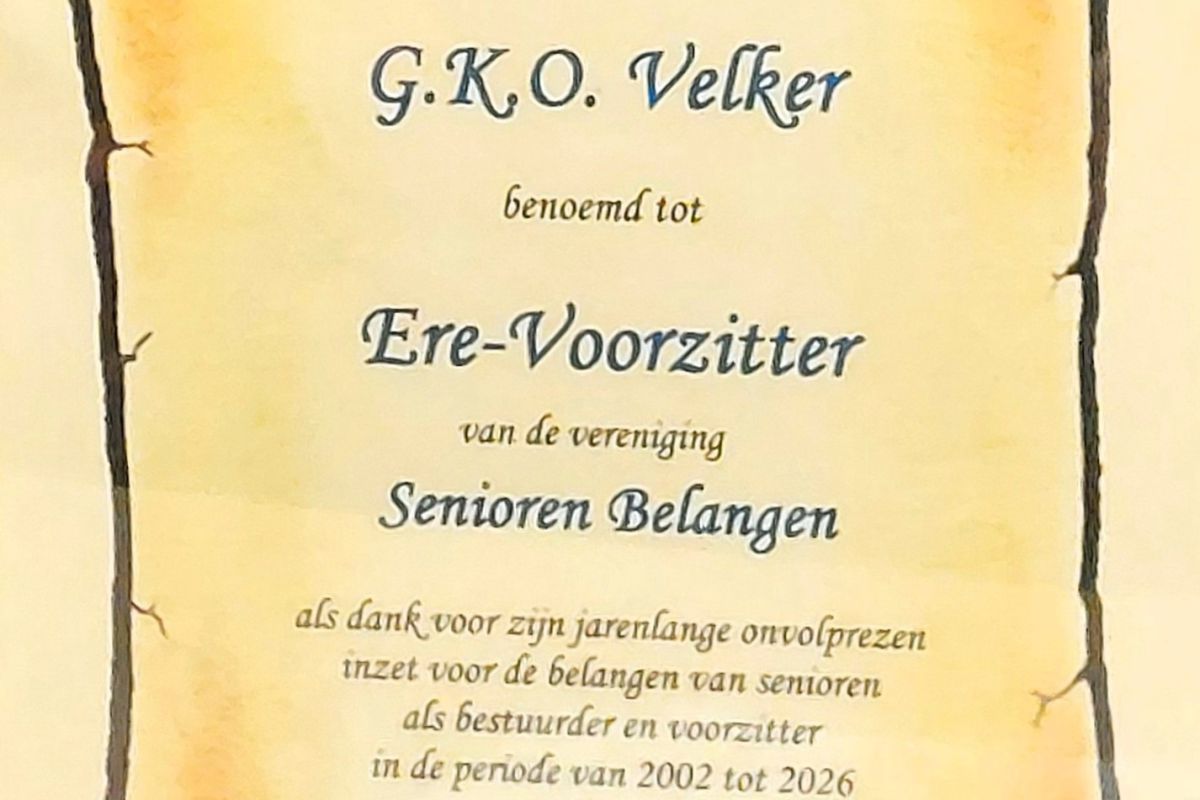 oorkonde ere voorzitter frits